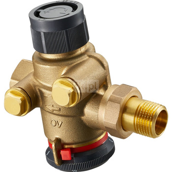 Cocon QTZ DN 25, 1 GW + półśrubunek, 400-2500 l/h, PN25, zawór regulacyjny bez zaworków pomiarowych