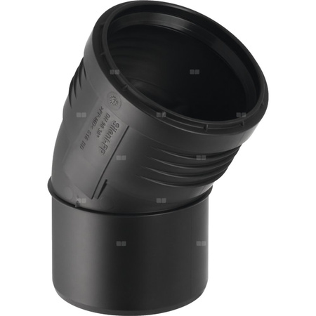 Kolano 30' GEBERIT Silent-PP, PP / PP, 160 mm, DN 150 x 160 mm x DN 150 (końcówka wciskowa x mufa wciskowa), (głębokość: 30 mm) z uszczelką