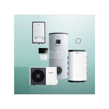 Pakiet Systemowy OZE - Pompa ciepła powietrzna powietrze-woda monoblok VAILLANT VWL 35/6A aroTHERM plus 3.6kW 400V + Regulator sensoCOMFORT VRC 720 + Zasobnik c.w.u. VIH RW 300/3BR + Zasobnik buforowy VP RW 45/2B + Moduł naścienny MEH 97/6