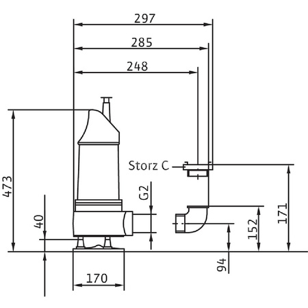Pompa zanurzeniowa do ścieków WILO EMU KS 12 D żeliwo 3x 400V, moc 1.9W 50 Hz