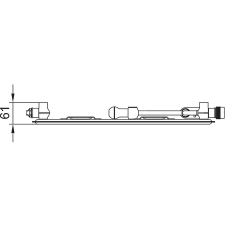 Grzejnik płytowy typ 10 KERMI Profil-Vplus, prawy wym. 400 x 1400 mm, kolor biały, moc 595 W