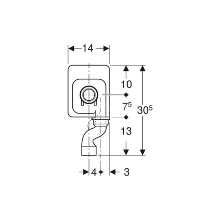 Syfon podtynkowy Geberit do pisuaru