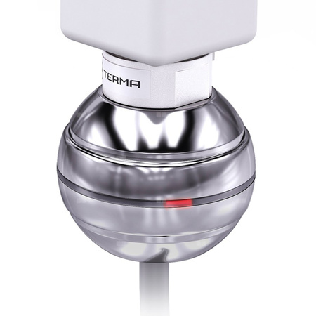 Grzałka TERMA REG 2, 800W Tuba, Chrom CRO, kabel prosty z wtyczką i przełącznikiem ON/OFF [srebrzysty, 1,5m, logo Terma, instr. TERMA]