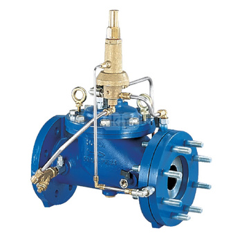 Typ C906 - zawór nadprędkości (zamyka się po przekroczeniu nastawionej wartości przepływu), Pnom=2,5 MPa,tmax=90'C DN 65