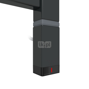 Grzałka TERMA One P30x40, 1000W \ Tuba, RAL 9005 Mat, kabel prosty z wtyczką [czarny, 1,5m, logo Ter