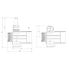 Jeden obieg rozdzielacza 1 1/2'', rozstaw 100 mm, rotametr 4-20 l/min AFRISO ProCalida IN gwint 1''