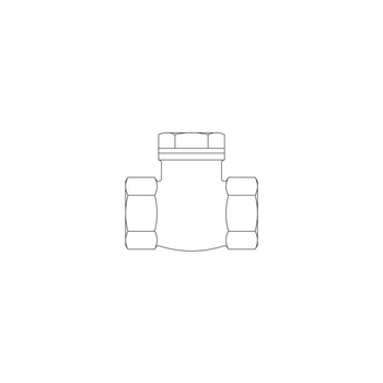 Klapa zwrotna, DN 65 - 2 1/2, PN16, korpus z brązu