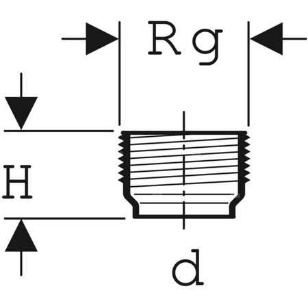 Króciec gwintowany PE d40 Rg52x1/6