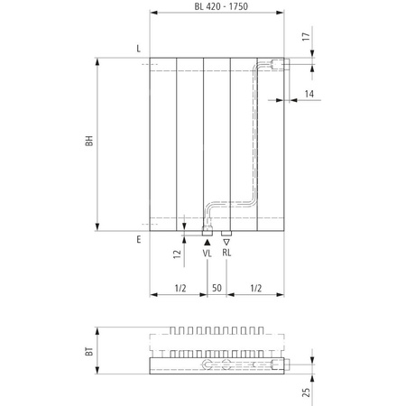 Grzejnik płytowy typ 20 KERMI V-HVV wym. 2200 x 1120 mm, kolor biały, moc 3743 W