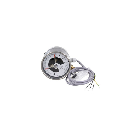 Manometr z rurką Bourdona AFRISO RF kontaktowy magnetyczny MK2 -1/9 bar G1/2B radialne fi 100 mm, kl. 1,0%