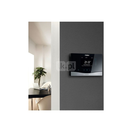 sensoHOME 380 f regulator pokojowy,  radiowy, ze złączem komunikacyjnym eBUS,  wyświetlaczem dotykowym,  z zegarem programującym ty