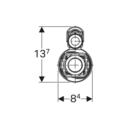 Przycisk Geberit do zaworu spustowego typ 290: Model=Spłukiwanie dwudzielne, Chrom błyszczący