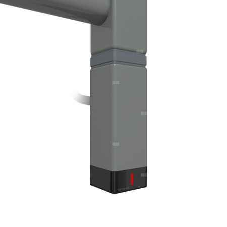 Grzałka TERMA One K30x30, 600W Modern Grey, kabel spiralny z wtyczką [srebrzysty 2,5m, logo Terma, instr. TERMA]