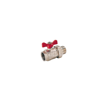 Zawór kulowy COMAP Z półśrubunkiem do rozdzielaczy 9800 i 9532 1/2'' GW-GZ, uchwyt: motylek
