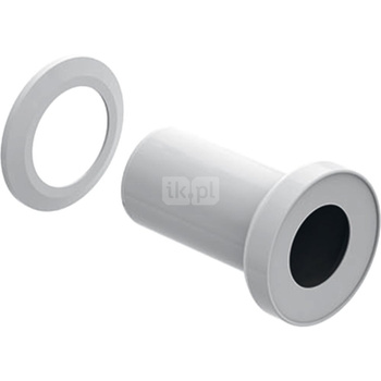 Króciec przyłączeniowy Geberit Bambini do miski WC dla dzieci, montaż przylegający do ściany: L=20cm, d=90mm