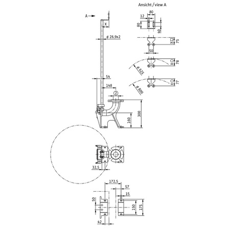 Stopa sprzęgająca żeliwo dł.145mm szer.245mm WILO