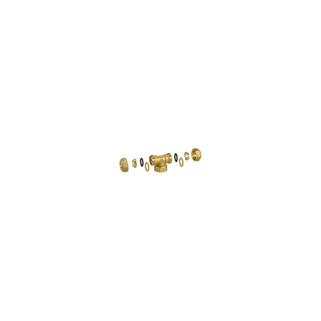 Trójnik GIACOMINI R569 90' mosiądz 15 mm x 1/2'' x 15 mm (GZ x GW x GZ)