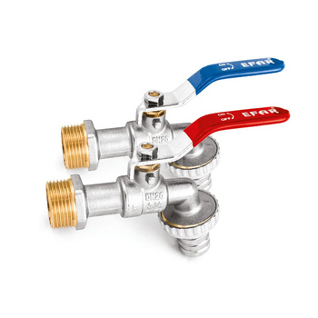 Kurek kulowy czerpalny do wody powietrza glikolu ART. 128 EFAR 8/80 DN 3/4"Nieb.