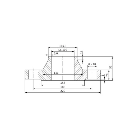 Zestaw przeciwkołnierzy DN 100, PN 10