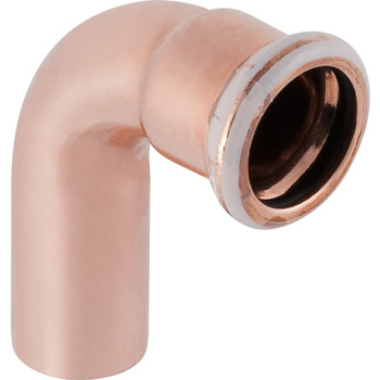 Kolano 90' GEBERIT Mapress Kupfer jednokielichowe, Cu, 42 mm, DN 40 x 42 mm x DN 40 (końcówka wsuwana x mufa zaprasowywana) z uszczelką