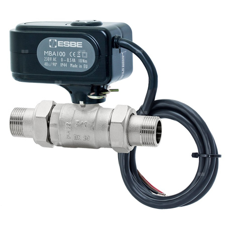 MBA122 zawór kulowy z napędem elektrycznym, DN20 KVS-45 G1