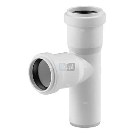 Trójnik MAGNAPLAST HT PLUS HTEA 88.5' PP DN 32 (ww x ww x wz), kolor biały