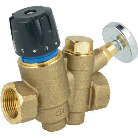 Zawór równoważący z funkcją przegrzewu do cyrkulacji c.w.u. AFRISO ATB 210 mosiądz DN 20