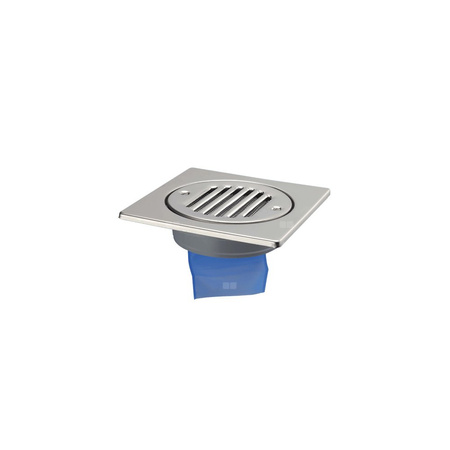 Kratka podłogowa wykonana z stali nierdzewnej z membraną 150x150mm