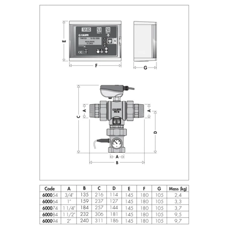 LEGIOMIX Elektroniczny zawór mieszający z programowalną dezynfekcją termiczną i dezynfekcją kontrolną - 24 V, 1"