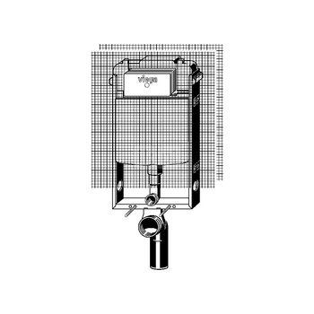 Stelaż podtynkowy do WC VIEGA 8513, 1101x520x80mm
