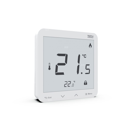 Bezprzewodowy regulator pokojowy biały, model R-8s PLUS