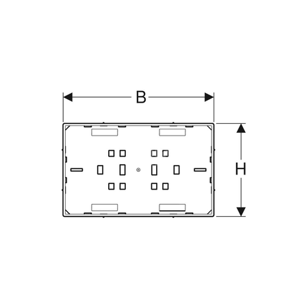 Płytka nośna Geberit dla płyty przykrywającej Omega, zlicowana z powierzchnią ściany