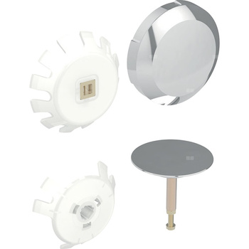 Zestaw wykończeniowy Geberit do zestawu odpływowo-przelewowego do wanien i brodzików d52, z gwintem rurowym, chrom błyszczący