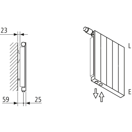Grzejnik płytowy typ 11 KERMI V-HVV wym. 2200 x 1750 mm, kolor biały, moc 5115 W