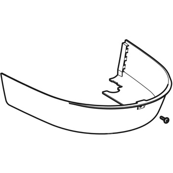 Wypełnienie przycisku uniwersalnego na dole, do Geberit AquaClean Mera: Biały-alpin