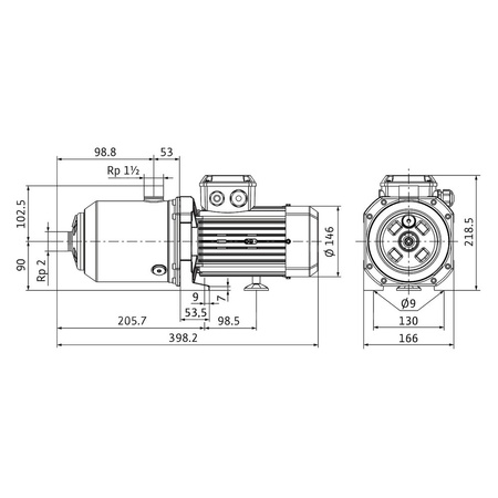 Wilo-Medana CH1-L.1602-1/E/E/10T wysokociśnieniowa pozioma pompa do wody