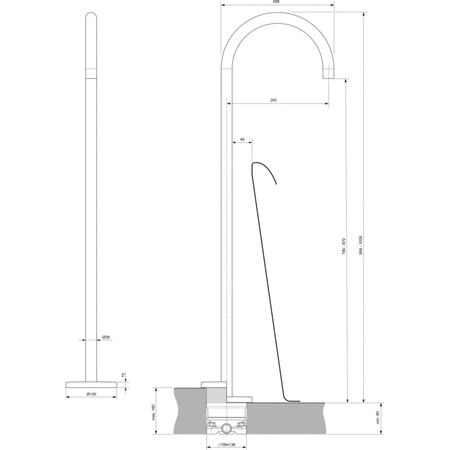 JOY WYLEWKA BATERIA WOLNOSTOJĄCEJ MGN GREY