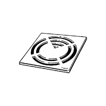 Kratka VIEGA 49293 kwadratowa stalowa 143x143mm do wpustu