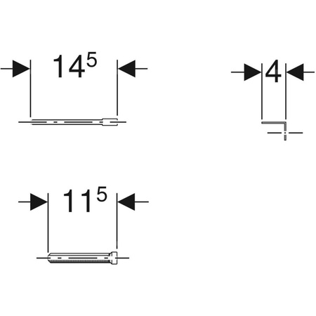 Komplet przedłużek do Geberit Delta/Twinline