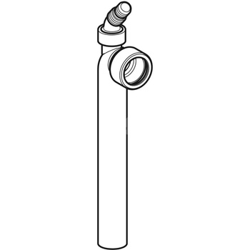 Kolano przyłączeniowe Geberit z króćcem węża podłączeniowego: d=40mm, d1=19 / 23mm, Biały-alpin