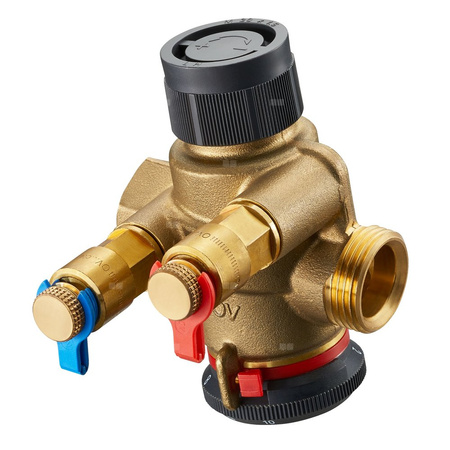 Cocon QTZ DN 20, 3/4 GW + półśrubunek, 250-1800 l/h, PN25, zawór regulacyjny z zaworkami pomiarowymi
