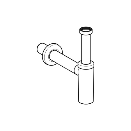 Króciec wlotowy Geberit z nakrętką: Chrom błyszczący
