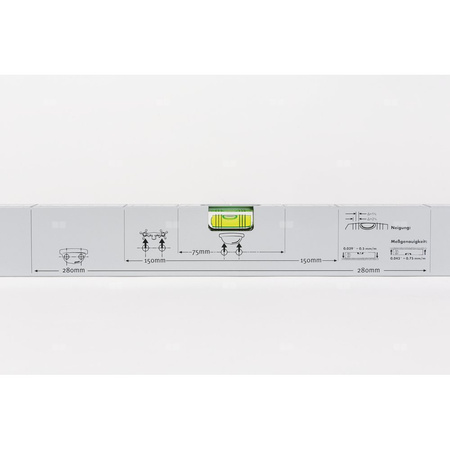 Poziomnica 1000 mm, z magnesami