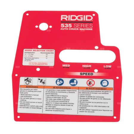 Płytka, ostrzeżenie 535A