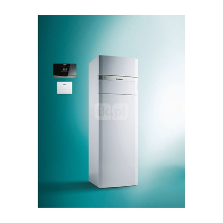 Pakiet systemowy OZE - Pompa ciepła gruntowa solanka-woda VAILLANT VWF 88/4 flexoCOMPACT 8.8 kW 400 V + Zasobnik 185 l + Regulator sensoCOMFORT VRC 720