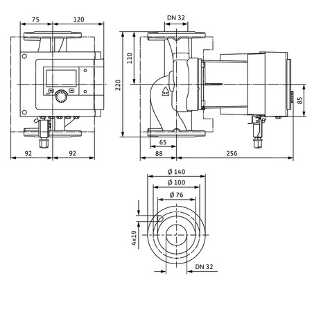 Pompa obiegowa WILO Stratos MAXO-Z 32/0,5-8 PN6/10 1 x 230 V 50/60 Hz, PN 6/10bar