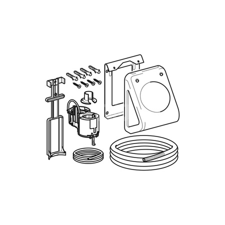 Przycisk nożny podłogowy Geberit, pneumatyczny, do systemu spłukiwania WC