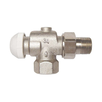 Zawór grzejnikowy termostatyczny HERZ TS-90 kątowy spec., połączenie 1/2'' (niklowanie) niebieski