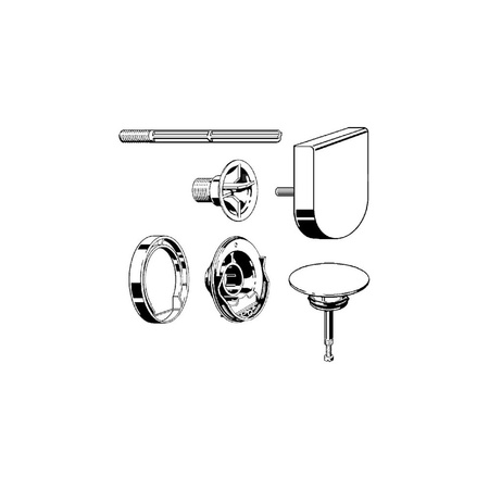 Zestaw wyposażeniowy VIEGA 61710 (akcesorium) do umywalki do bidetu tworzywo sztuczne chrom
