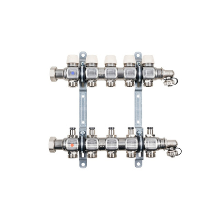 Kermi x-net rozdzielacz 1' standard-9 do 9 obwodów, długość 520 mm